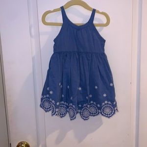 Blue 100% cotton dress 18 months